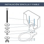 IBRI0190005 KIT 2 TORNILLOS INOX FIJACION TAZA-CISTERNA M6x90 MM 5
