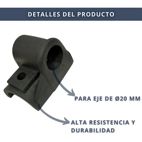 IBRI0190007+8 COJINETES NYLON Ø EJE 20MM ORIFICIO 20MM CARRETILLA OBRA 5