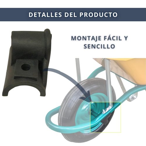 IBRI0190007+8 COJINETES NYLON Ø EJE 20MM ORIFICIO 20MM CARRETILLA OBRA 6 (2)