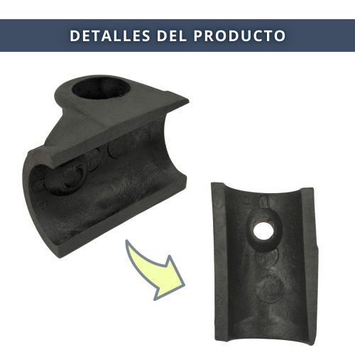 IBRI0190007+8 COJINETES NYLON Ø EJE 20MM ORIFICIO 20MM CARRETILLA OBRA 6