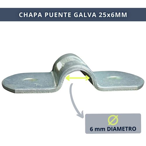 IBRI0200001+2 CHAPA PUENTE GALVA 25x6 MM 3