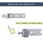 IBRI0200003+4 GANCHO MOBILIARIO C-TORNILLO REGULABLE ZN 15x68 MM 4